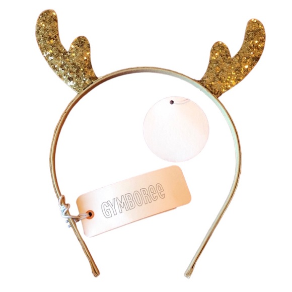Gymboree Other - *RELISTED* NWT Gymboree Gold Glitter Reindeer Headband
